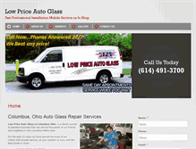 Tablet Screenshot of columbuslowpriceautoglass.com